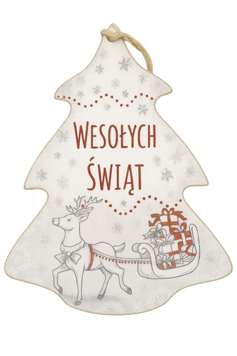 Zawieszka ozdoba choinkowa świąteczna CHOINKA drewniana