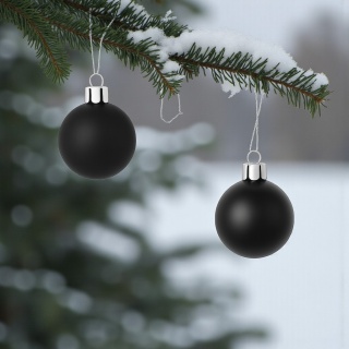 Bombki choinkowe 3cm zestaw 24szt ozdoba bombka na choinkę czarny