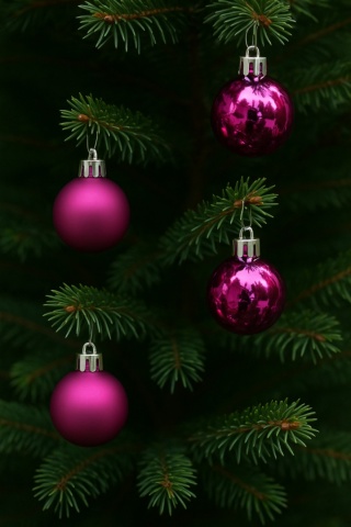 Bombki choinkowe 3cm zestaw 24szt ozdoba bombka na choinkę fiolet