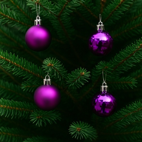 Bombki choinkowe 3cm zestaw 24szt ozdoba bombka na choinkę fiolet