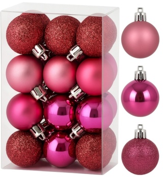 Bombki choinkowe 3cm zestaw 24szt ozdoba bombka na choinkę fiolet