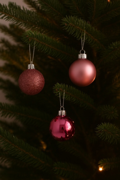 Bombki choinkowe 3cm zestaw 24szt ozdoba bombka na choinkę fiolet