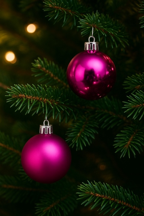 Bombki choinkowe 3cm zestaw 24szt ozdoba bombka na choinkę fuksja