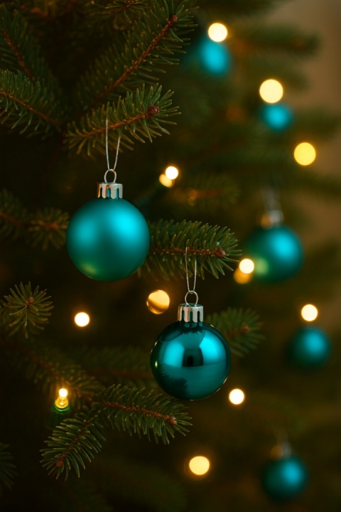 Bombki choinkowe 3cm zestaw 24szt ozdoba bombka na choinkę jasny niebieski