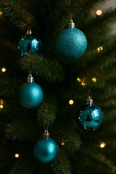 Bombki choinkowe 3cm zestaw 24szt ozdoba bombka na choinkę jasny niebieski