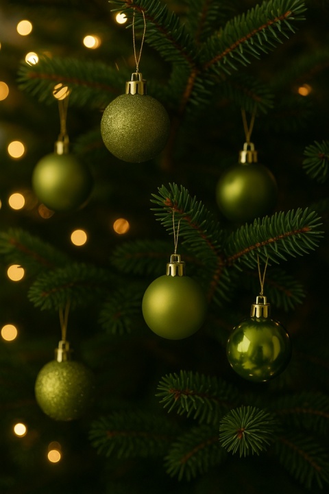 Bombki choinkowe 3cm zestaw 24szt ozdoba bombka na choinkę limonka