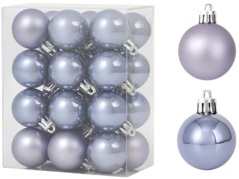 Bombki choinkowe 3cm zestaw 24szt ozdoba bombka na choinkę niebieski