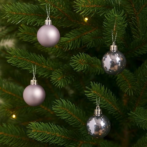 Bombki choinkowe 3cm zestaw 24szt ozdoba bombka na choinkę niebieski