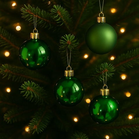 Bombki choinkowe 3cm zestaw 24szt ozdoba bombka na choinkę zielony
