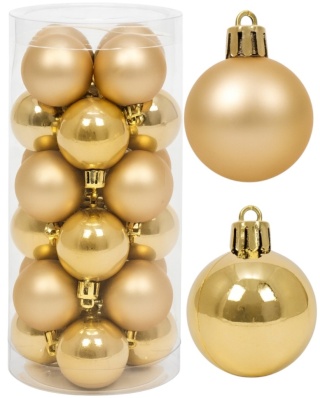 Bombki choinkowe 4cm zestaw 30szt ozdoba bombka na choinkę szampański