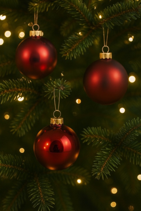 Bombki choinkowe 6cm zestaw 30szt ozdoba bombka na choinkę burgund