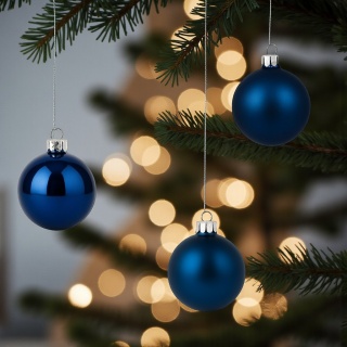 Bombki choinkowe 6cm zestaw 30szt ozdoba bombka na choinkę ciemny niebieski