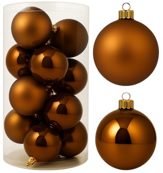 Bombki choinkowe 6cm zestaw 30szt ozdoba bombka na choinkę miedź