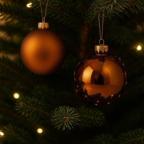 Bombki choinkowe 6cm zestaw 30szt ozdoba bombka na choinkę miedź