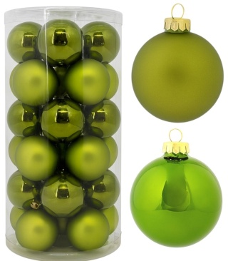 Bombki choinkowe 6cm zestaw 30szt ozdoba bombka na choinkę oliwkowy