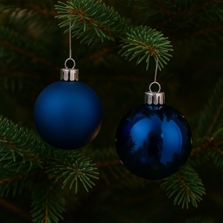 Bombki choinkowe 8cm zestaw 15szt ozdoba bombka na choinkę ciemny niebieski