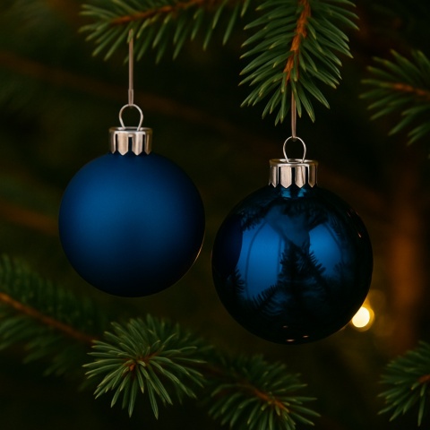 Bombki choinkowe 8cm zestaw 15szt ozdoba bombka na choinkę ciemny niebieski