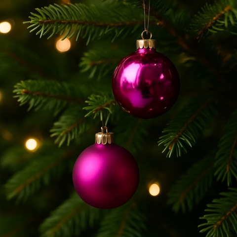 Bombki choinkowe 8cm zestaw 15szt ozdoba bombka na choinkę fuksja