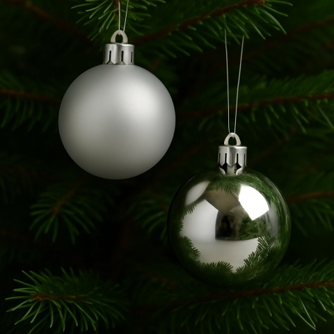 Bombki choinkowe 8cm zestaw 15szt ozdoba bombka na choinkę srebrny
