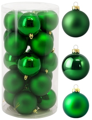 Bombki choinkowe 8cm zestaw 15szt ozdoba bombka na choinkę zielony