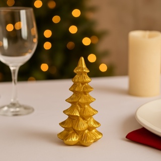 Choinka figurka ozdoba świąteczna dekoracja 14,5cm złoty