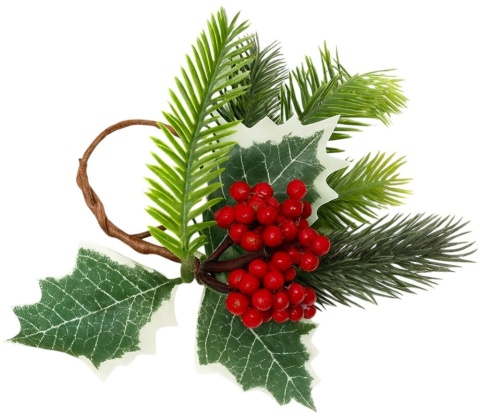 Dekoracja świąteczna ozdoba gałązka sztuczna stroik 14cm