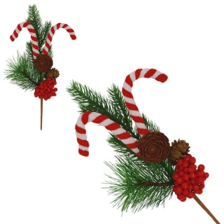 Dekoracja świąteczna ozdoba gałązka sztuczna stroik 32cm