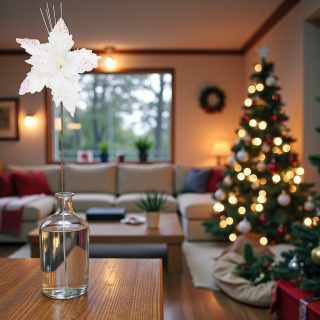 Dekoracja świąteczna ozdoba gałązka sztuczna stroik 35cm