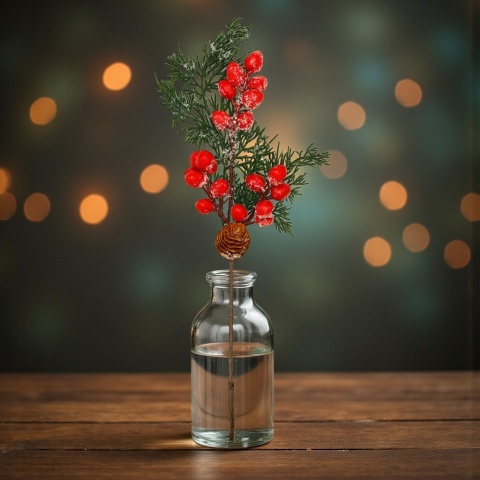 Dekoracja świąteczna ozdoba gałązka sztuczna stroik 40cm