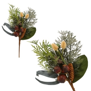 Dekoracja świąteczna ozdoba gałązka sztuczna stroik 42cm