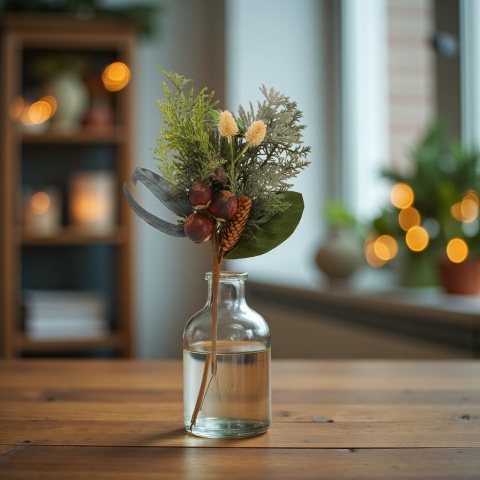 Dekoracja świąteczna ozdoba gałązka sztuczna stroik 42cm