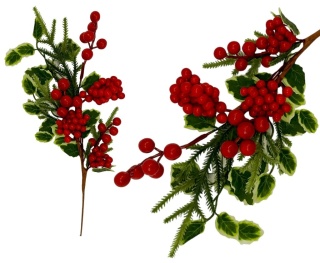 Dekoracja świąteczna ozdoba gałązka sztuczna stroik 47cm