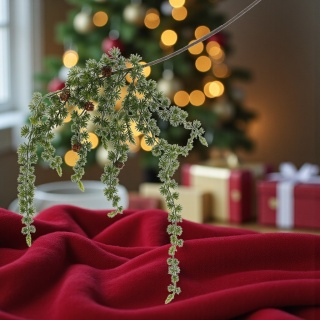 Dekoracja świąteczna ozdoba gałązka sztuczna stroik 60cm