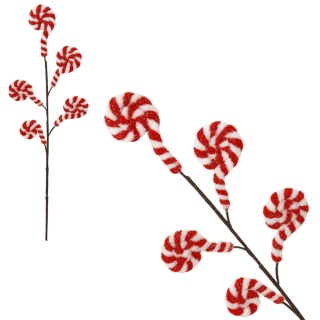 Dekoracja świąteczna ozdoba gałązka sztuczna stroik 60cm