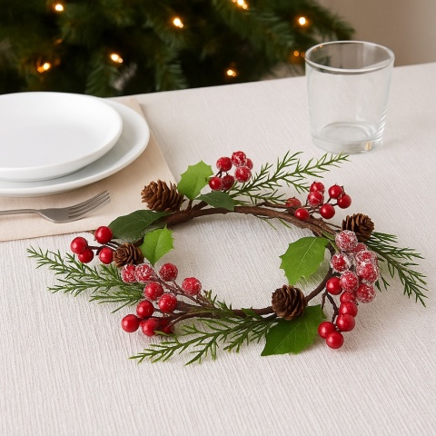 Dekoracja świąteczna ozdoba piękny stroik 20cm