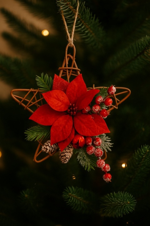 Dekoracja świąteczna ozdoba piękny stroik 28cm