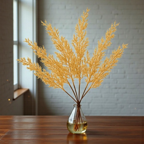 Gałązka świąteczna stroik dekoracja 23cm wiązka złota