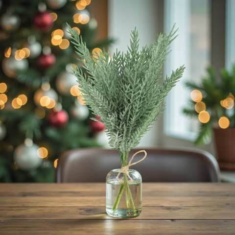 Gałązka świąteczna stroik dekoracja 30cm wiązka zielona