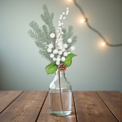 Gałązka sztuczna 48cm ozdoba dekoracja świąteczna stroik