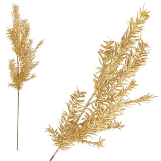 Gałązka sztuczna 64cm ozdoba dekoracja świąteczna stroik złoty