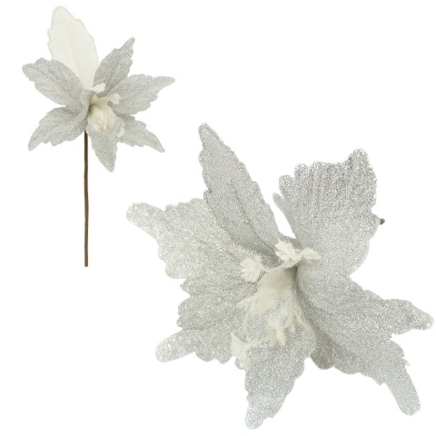 Gwiazda betlejemska poinsecja na piku kwiat ozdoba dekoracja świąteczna