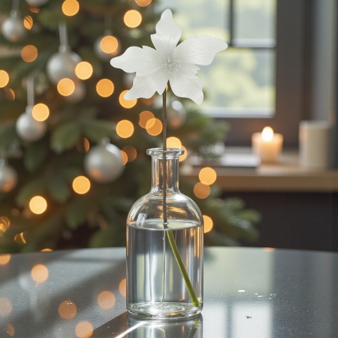 Gwiazda betlejemska poinsecja na piku kwiat ozdoba dekoracja świąteczna