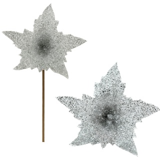 Gwiazda betlejemska poinsecja na piku kwiat ozdoba dekoracja świąteczna