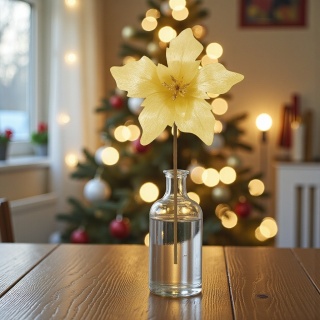 Gwiazda betlejemska poinsecja na piku kwiat ozdoba dekoracja świąteczna