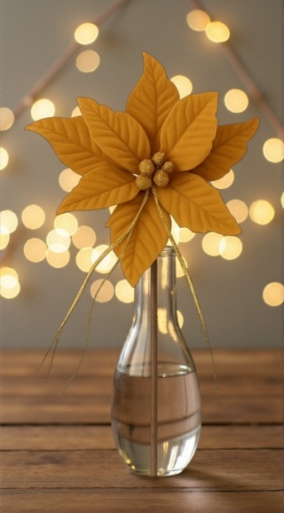 Gwiazda betlejemska poinsecja na piku kwiat ozdoba dekoracja świąteczna