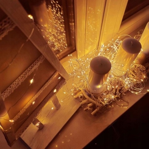 Lampki choinkowe druciki dekoracja 30 LED 3m na baterie biały ciepły