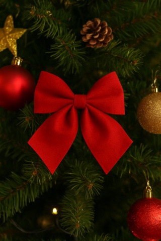 Piękna Dekoracyjna Kokarda Kokardka ozdoba świąteczna czerwona 10x10cm 3szt