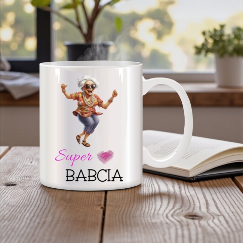 Poduszka i kubek zestaw prezent DZIEŃ BABCI urodziny imieniny Babcia