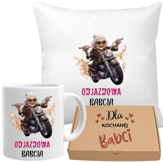 Poduszka i kubek zestaw prezent DZIEŃ BABCI urodziny imieniny Babcia