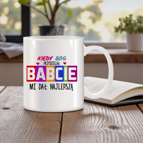 Poduszka i kubek zestaw prezent DZIEŃ BABCI urodziny imieniny Babcia